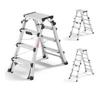 Escabeau Double accès Professionnel télescopique 2x6 marches HAILO D100