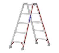 Escabeau double anodisé - Marches 8cm