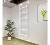 Escabeau d'urgence en métal multifonction pour lits hauts, camping-cars, terrasses et sous-sols, portée de 2,4 m (290 cm) - Solution d'évacuation de sécurité Blanc 1,8 m