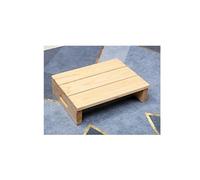 Escabeau en Bois Massif for Adultes - Marches intérieures et extérieures antidérapantes. Aide à la mobilité Portable for Lits Hauts, Salle de Bain et Porte. Pas d'assemblage(Light Wood,60x30x11cm)