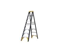 Centaure Escabeau Swing Pro – en fibre de verre, 7+1 marches, hauteur d'accès 3,40 m