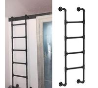 Escabeau en métal Robuste pour Grenier et Grenier, Montage Mural, échelle de Sortie en Fer forgé Noir, Taille Personnalisable, supporte 330 LB, idéal pour l'accès aux couchettes et