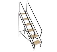 Escabeau Escalier de Piscine, Tabouret, Chaise d'escalier à Double Usage, échelle avec accoudoir, Plate-Forme Haute for Bureau, Maison, bibliothèque, Grenier Échelle(Six Step)