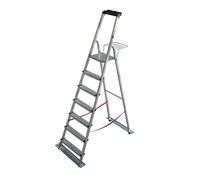 Escabeau ESCALUX V23507 Aluminium 7 marches H 3M86 avec tablette porte-outils