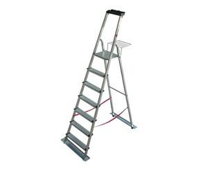 Escabeau ESCALUX V23507 Aluminium 7 marches H 3M86 avec tablette porte-outils