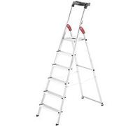 Escabeau Hailo L60 sécurisé pliable 6 marches - 3.03m - en alu ultra léger