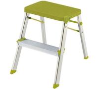 Escabeau marche pied - ROLSER - MD2001 - 2 marches - Aluminium - Vert