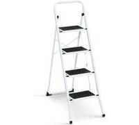 Escabeau marchepied pliable 4 marches antidérapantes avec garde corps