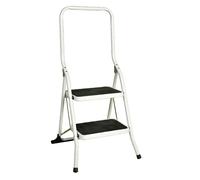 Escabeau Marchepied pliable L 44,5 cm x l 44,5 cm x h 106 cm x p 48,5 cm, 2 marches - max 150 kg - Stable et Antidérapant FACILITYS