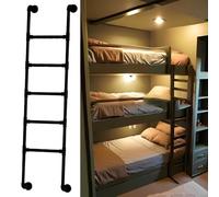 Escabeau mural en métal pour la maison, grenier et grenier, échelle d'escalade de 1,5 m à 2,4 m, capacité de 150 kg, idéal pour les lits hauts et fenêtres de sortie 4-8 échelons