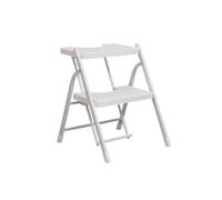 Escabeau Pliable 2/3 marches, Compact, Multifonctionnel, Pliable, léger et Portable, Blanc, pour la décoration intérieure et Un accès Facile