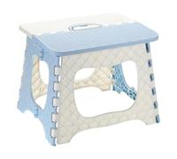 Escabeau Pliable antidérapant Bleu avec poignée, capacité de 165 LB, pour Salle de Bain/Chambre à Coucher(Blue,11 x 9.3 x 9.1inch)