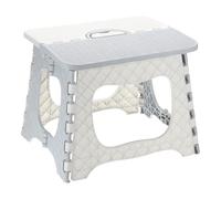 Escabeau Pliable antidérapant Bleu avec poignée, capacité de 165 LB, pour Salle de Bain/Chambre à Coucher(Gray,11 x 9.3 x 9.1inch)