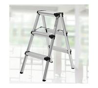 Escabeau pliable double face en aluminium robuste pour la maison et le bureau
