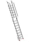 Escabeau pliable en aluminium avec crochet pour un accès sécurisé au toit, au garage, au puits de fenêtre et au lit haut