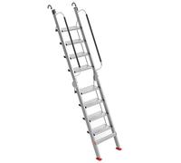 Escabeau pliable en aluminium avec crochet pour un accès sécurisé au toit, au garage, au puits de fenêtre et au lit haut