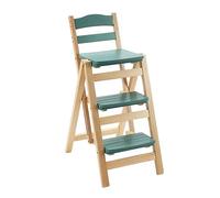 Escabeau pliable en bois - Marchepied léger et portable multifonction 2 en 1, escabeau à 3 marches à double usage pour la maison, le comptoir et l'affichage