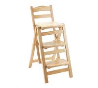 Escabeau pliable en bois - Marchepied léger et portable multifonction 2 en 1, escabeau à 3 marches à double usage pour la maison, le comptoir et l'affichage