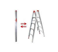 Escabeau pliable télescopique tubulaire 1.51M 4 marches et stockable en tube
