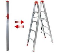 Escabeau pliable télescopique tubulaire 1.51M 4 marches et stockable en tube