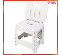 Escabeau pliant - AKOZON - Tabouret pliant - PP résistant - Poignée ergonomique - Charge 300 lb