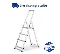 Escabeau pliant DRABEST - Fabrication Europe - Aluminium 4 marches