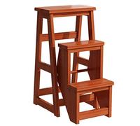 Escabeau Pliant en Bois Marchepied, Tabouret en Bois Massif, Chaise d'escalier Pliante, escabeau Multifonction pour la Maison
