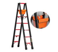 Escabeau Pliant for Adultes, Échelle Multi-Positions, Télescopique, avec Sac À Outils, for Cuisine, Entrepôt, Travaux Extérieurs(2.0+2.0m)