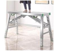 Escabeau portable en hauteur réglable en acier robuste pliable capacité 350 kg 140 x 40 cm Idéal pour un usage domestique et professionnel