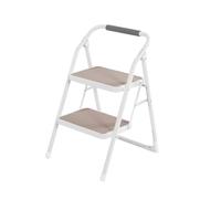 Escabeau portable pliable à 2 marches en fer pour maison, restaurant, bibliothèque, garage - Design léger et robuste pour un rangement et une utilisation faciles