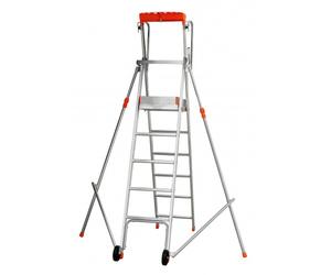 Escabeau PRO plateforme Aluminium 5 marches + plateforme OUTIFRANCE