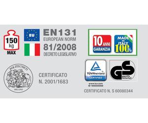 Escabeau professionnel 2,12 m FACAL QUADRA 6 marches - Q50/6