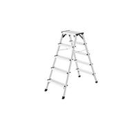Escabeau professionnel double acces pliant en aluminium 2x5 marches D60