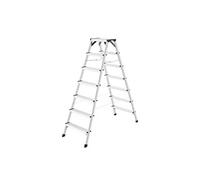 Escabeau professionnel double accès pliant en aluminium 2x7 marches D60