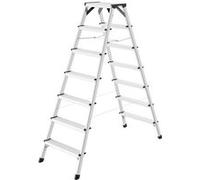 Escabeau professionnel double accès pliant en aluminium 2x7 marches Hailo D60 G