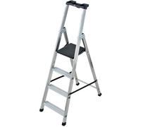 Escabeau professionnel sécurisé 6 marches Hailo Alu plateforme PEHD