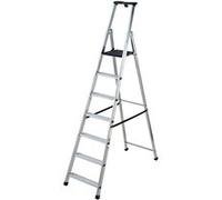 Escabeau aluminium professionnel Hailo - 7 marches - Hauteur de travail 3,39 m