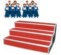 Escabeau robuste antidérapant pour chorale d'église et d'école, capacité de poids élevée, design portable et sûr pour un accès facile et performance, idéal pour les événements et les répétitions