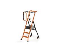 Escabeau Sécurisé PIRL Gardia 70 cm - Plateforme Individuelle Roulante Légère avec Garde-Corps à Battants et Roues Amorties pour Déplacements Faciles