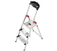 Escabeau sécurisé Pliable en Aluminium 3 marches Extra Larges Hailo ProfiStep XXL