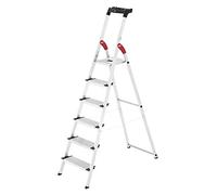 Escabeau sécurisé pliable en aluminium 6 marches ultra léger Hailo L60