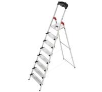 Escabeau sécurisé Pliable en Aluminium 8 marches Extra Larges Hailo ProfiStep XXL