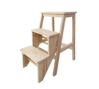 Escabeau Tabouret d'escalier Pliable en Bois Massif, Banc Multifonctionnel for la Maison, idéal for l'escalade, Le Rangement et Le Repos Échelle(Three Layers)