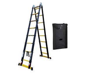 Escabeau télescopique WOERTHER Grafitek ES-440DB-G-B - 2,2m à 4,4m - avec housse