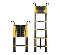 escabeaux, Échelle télescopique Polyvalente Extensible avec Crochet, échelle en Aluminium de 5 m/ 4 3 2 m Hauteur(5.5m/18ft)