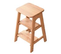 Escabeaux en bois massif pour adultes et enfants, petit tabouret à 3 marches, chaise échelle pour cuisine/salle de bain/bibliothèque, tabouret échelle d'escalade - Supporte jusqu'à 330 lb(A)