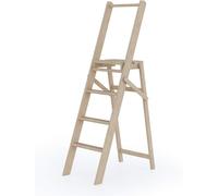 Escabello Tabouret en bois de hêtre 4 marches mod.WOODY PLUS COLOMBO