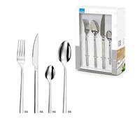Ménagère 24 Pièces Avec Couteaux Steak Argenté