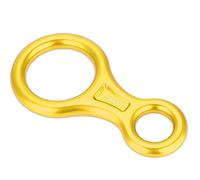 Escalade 8 Anneau Terml 8 Descendeur, 35KN Heavy Duty Montée en Aluminium Figure Plaque de Gréement, Plein Air Rappel Rock Escalade Sauvetage Gear Anneau de Descente Équipement Belay(Or)