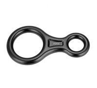 Escalade 8 Anneau Terml 8 Descendeur, 35KN Heavy Duty Montée en Aluminium Figure Plaque de Gréement, Plein Air Rappel Rock Escalade Sauvetage Gear Anneau de Descente Équipement Belay(Noir)